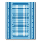 Blue Tonal Geometric Striped Rug