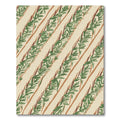 Earthy Green Vine Diagonal Stripe Rug