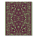 Plum Vine Scrollwork Botanical Rug