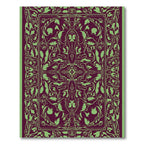 Plum Vine Scrollwork Botanical Rug