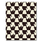 Cream Tan Organic Abstract Shape Rug