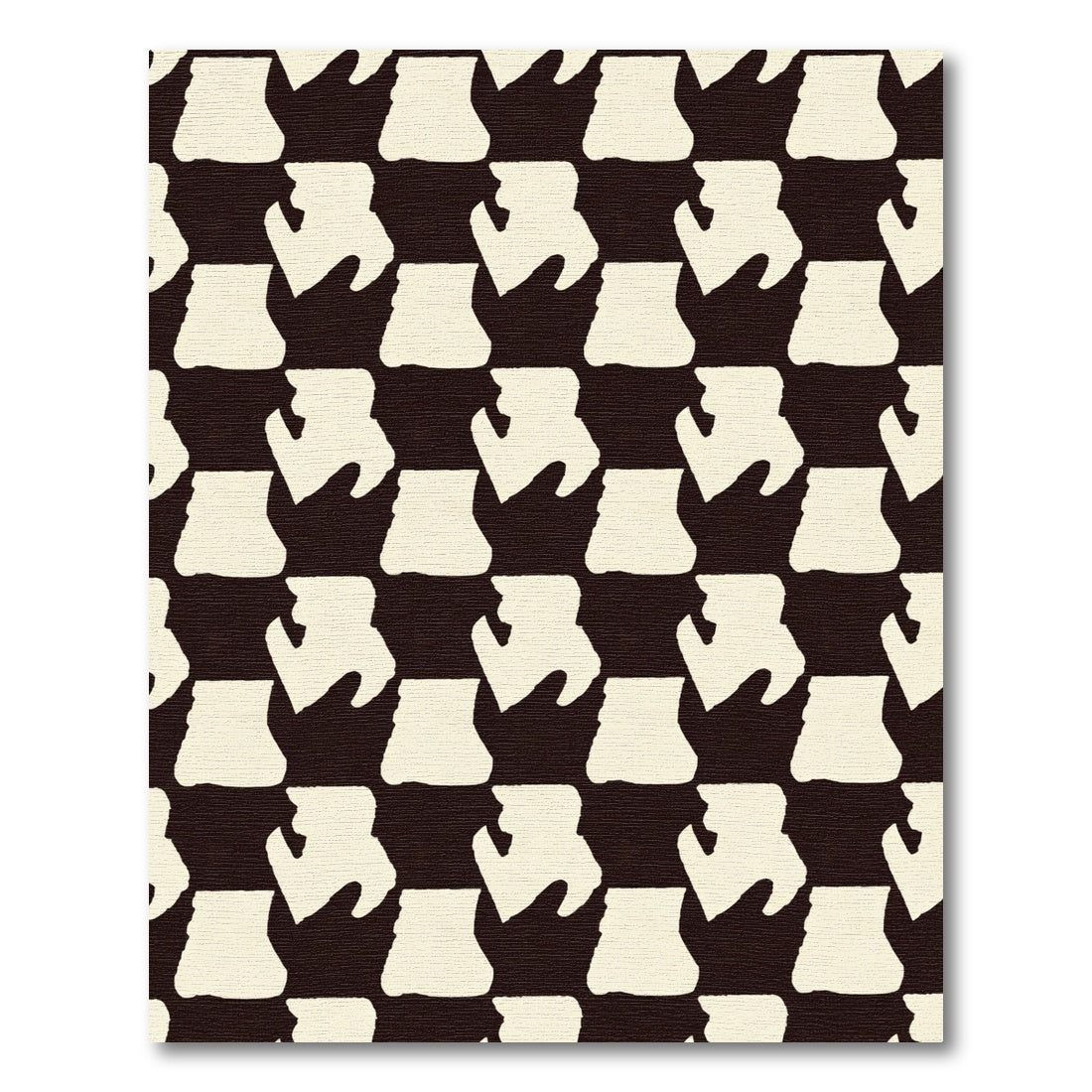 Cream Tan Organic Abstract Shape Rug