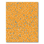 Orange Blue Cellular Network Rug