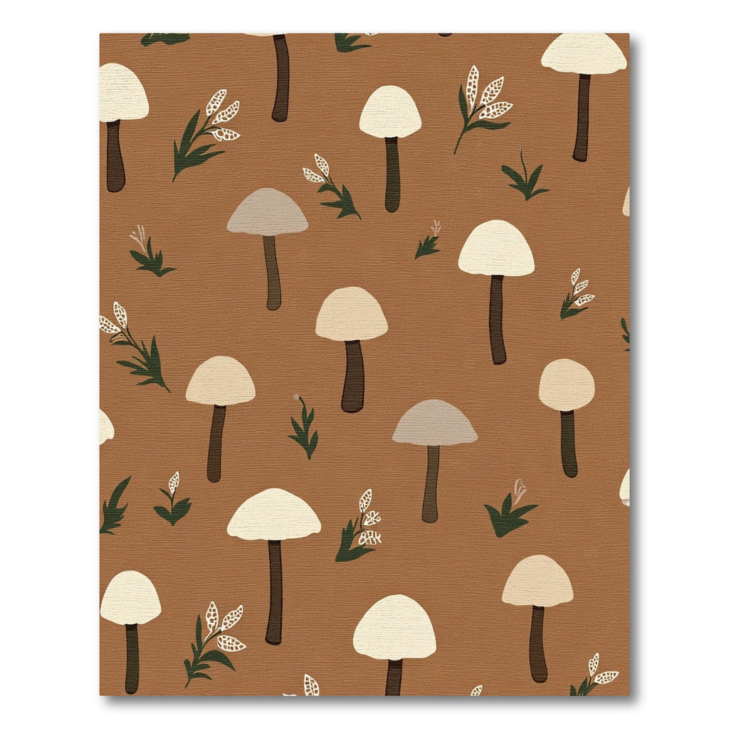 Earthy Mushroom Forest Floor Accents Rug