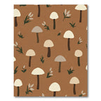 Earthy Mushroom Forest Floor Accents Rug