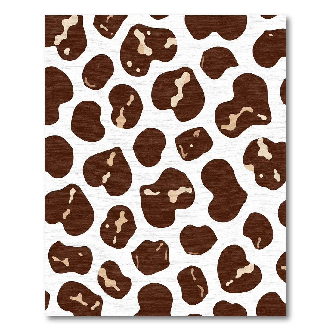 Brown White Blob Organic Patchwork Rug