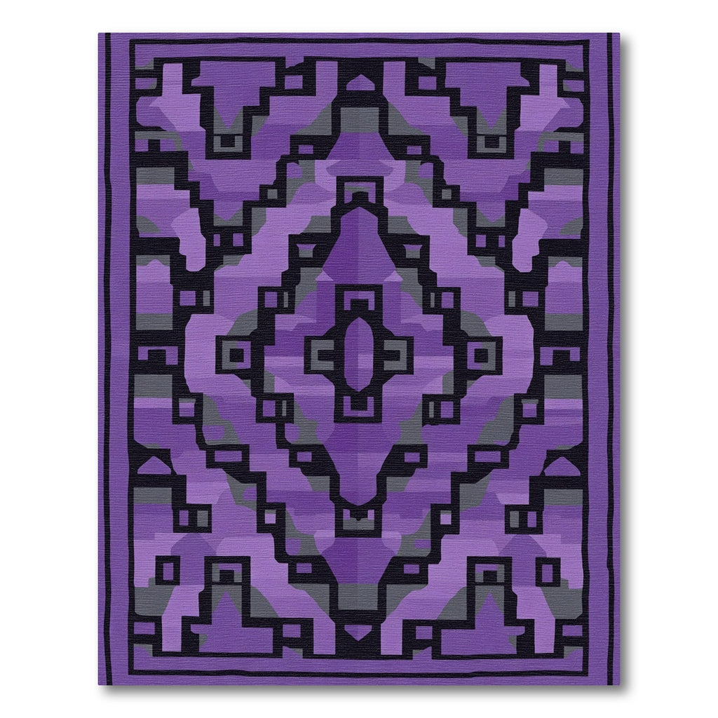 Amethyst Geometric Diamond Cluster Rug