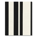 Bold Black Cream Stripe Rug