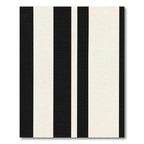 Bold Black Cream Stripe Rug