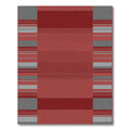 Crimson Gray Graduated Stripe Rug
