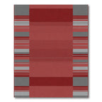 Crimson Gray Graduated Stripe Rug