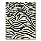 Black and Cream Zebra Swirl Rug