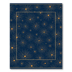Navy Gold Burst Starburst Medallion Rug