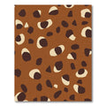 Brown Tan Abstract Irregular Spots Rug