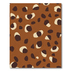 Brown Tan Abstract Irregular Spots Rug