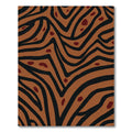 Rust And Black Accented Animal Print Rug