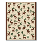 Brown Deer Forest Woodland Nature Rug