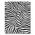Dramatic Black White Wild Animal Lines Rug