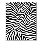 Dramatic Black White Wild Animal Lines Rug