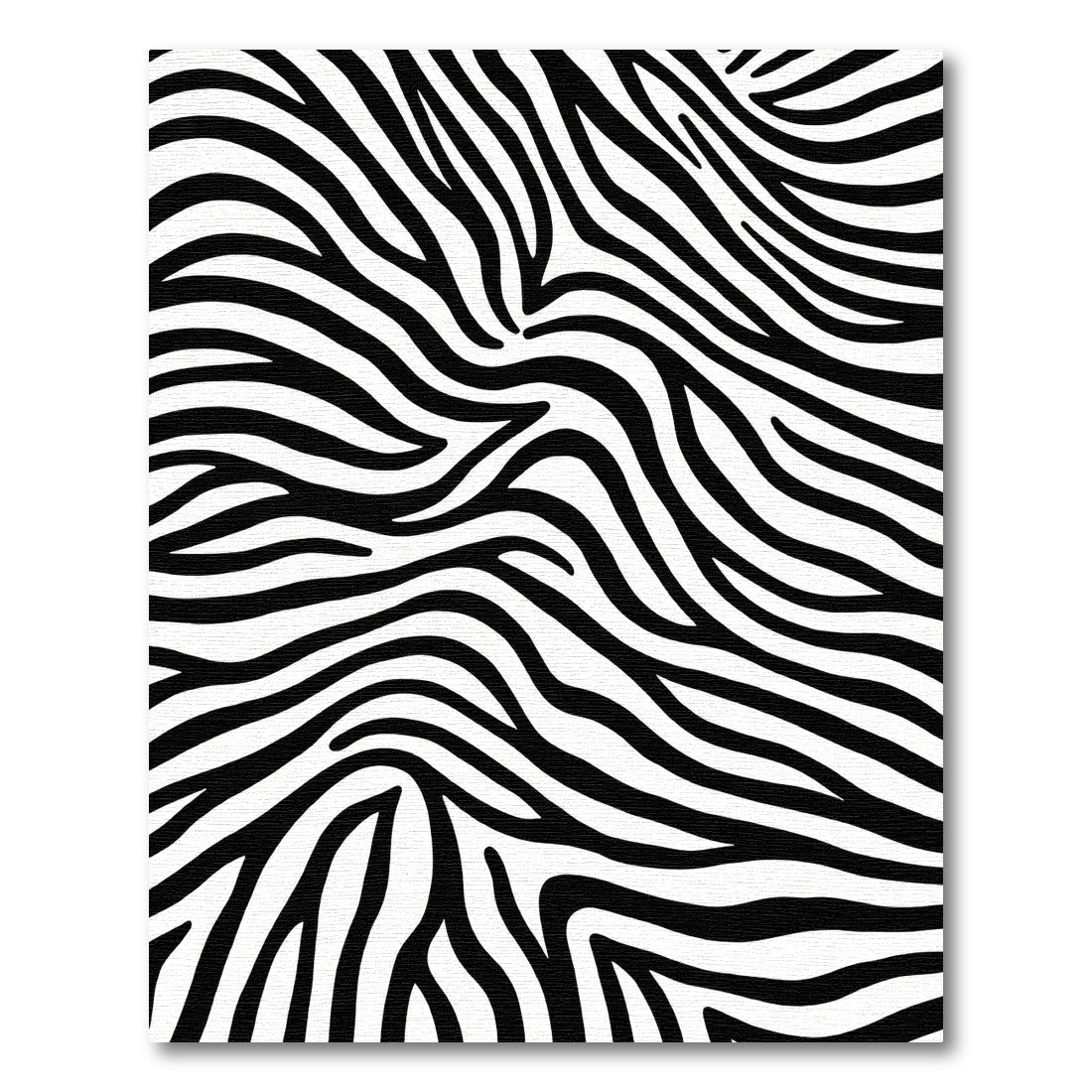 Dramatic Black White Wild Animal Lines Rug