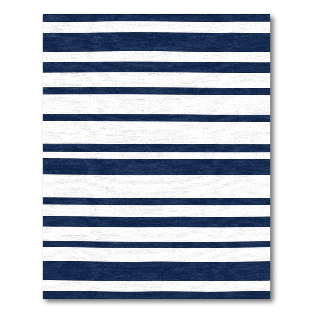 Deep Blue White Linear Harmony Rug