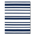 Deep Blue White Linear Harmony Rug