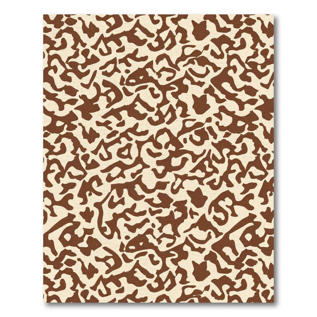 Brown Beige Abstract Camouflage Rug