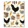 Farmhouse Rooster Chicken Barn Graphic Rug