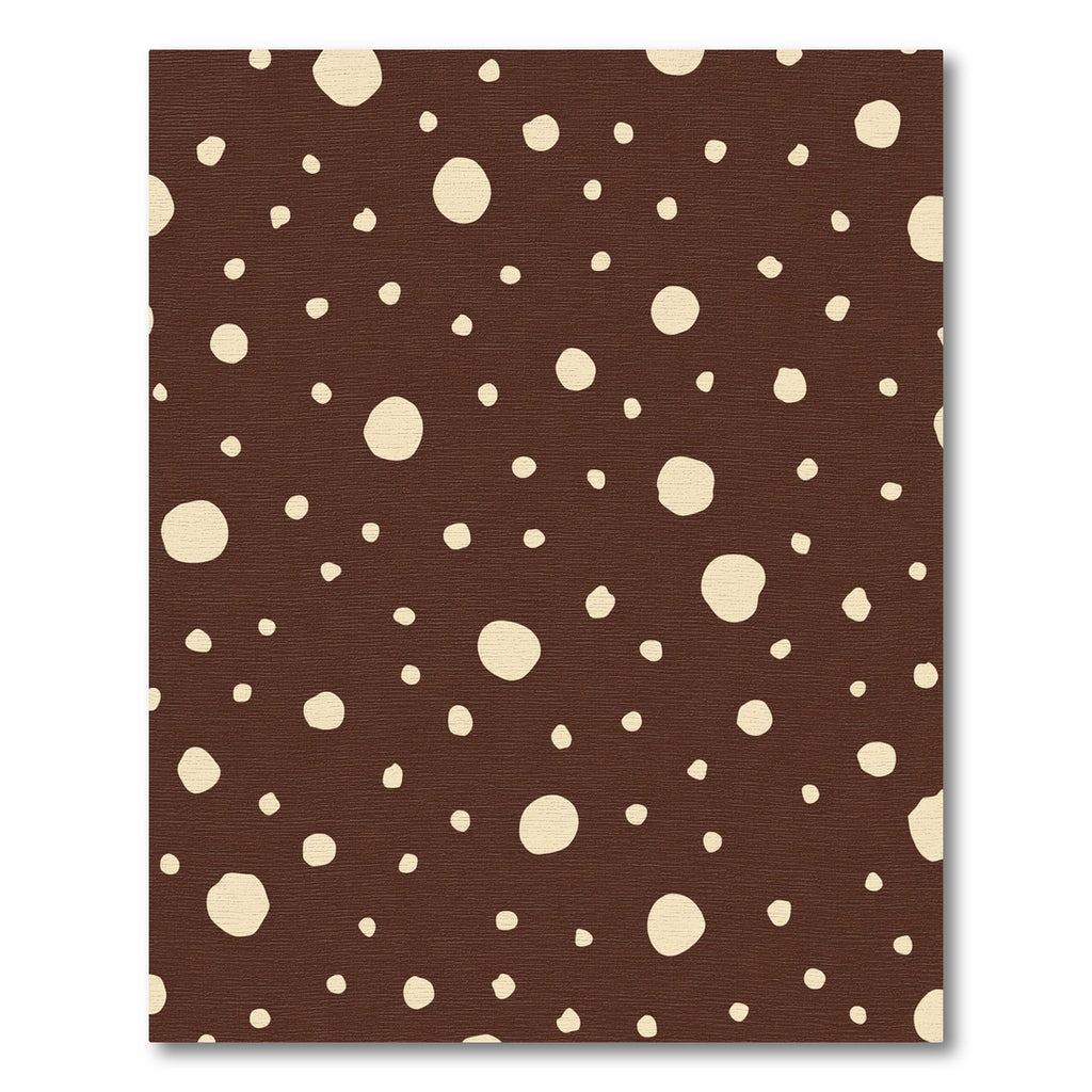 Rich Brown Cream Polka Dot Scatter Rug