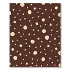 Rich Brown Cream Polka Dot Scatter Rug