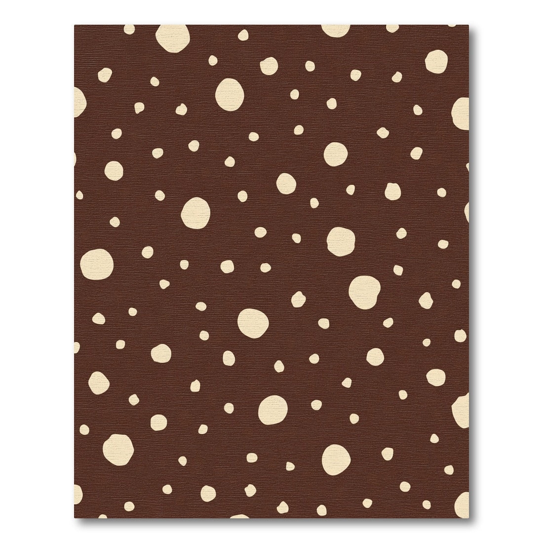 Rich Brown Cream Polka Dot Scatter Rug