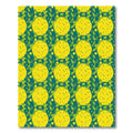 Yellow Polka Dot Foliage Pattern Rug