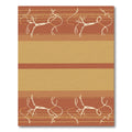 Terracotta Warm Abstract Horse Border Rug