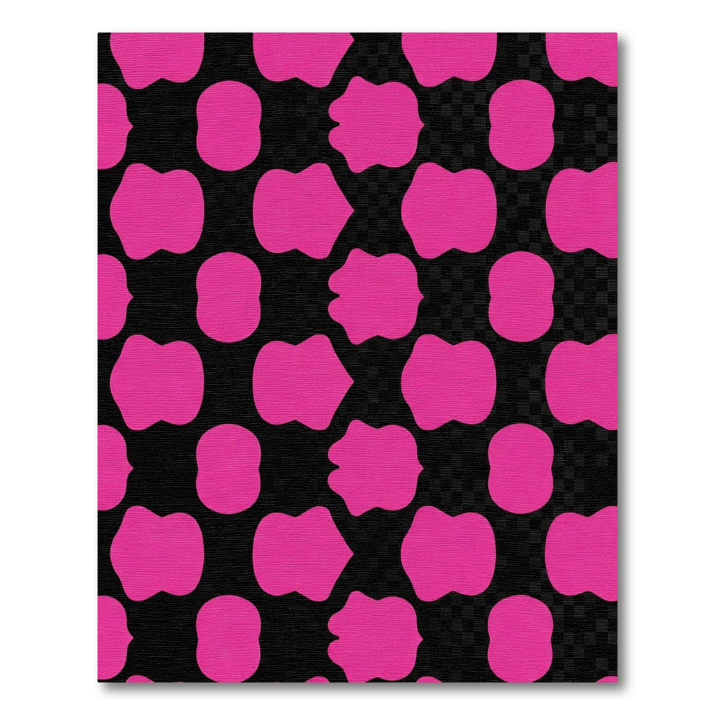Bold Hot Pink Amoeba Shapes Rug