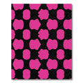 Bold Hot Pink Amoeba Shapes Rug