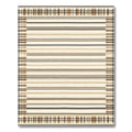 Tartan Stripe Border Cream Rug