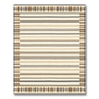Tartan Stripe Border Cream Rug