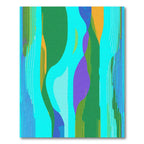 Vibrant Abstract Vertical Splashes Rug