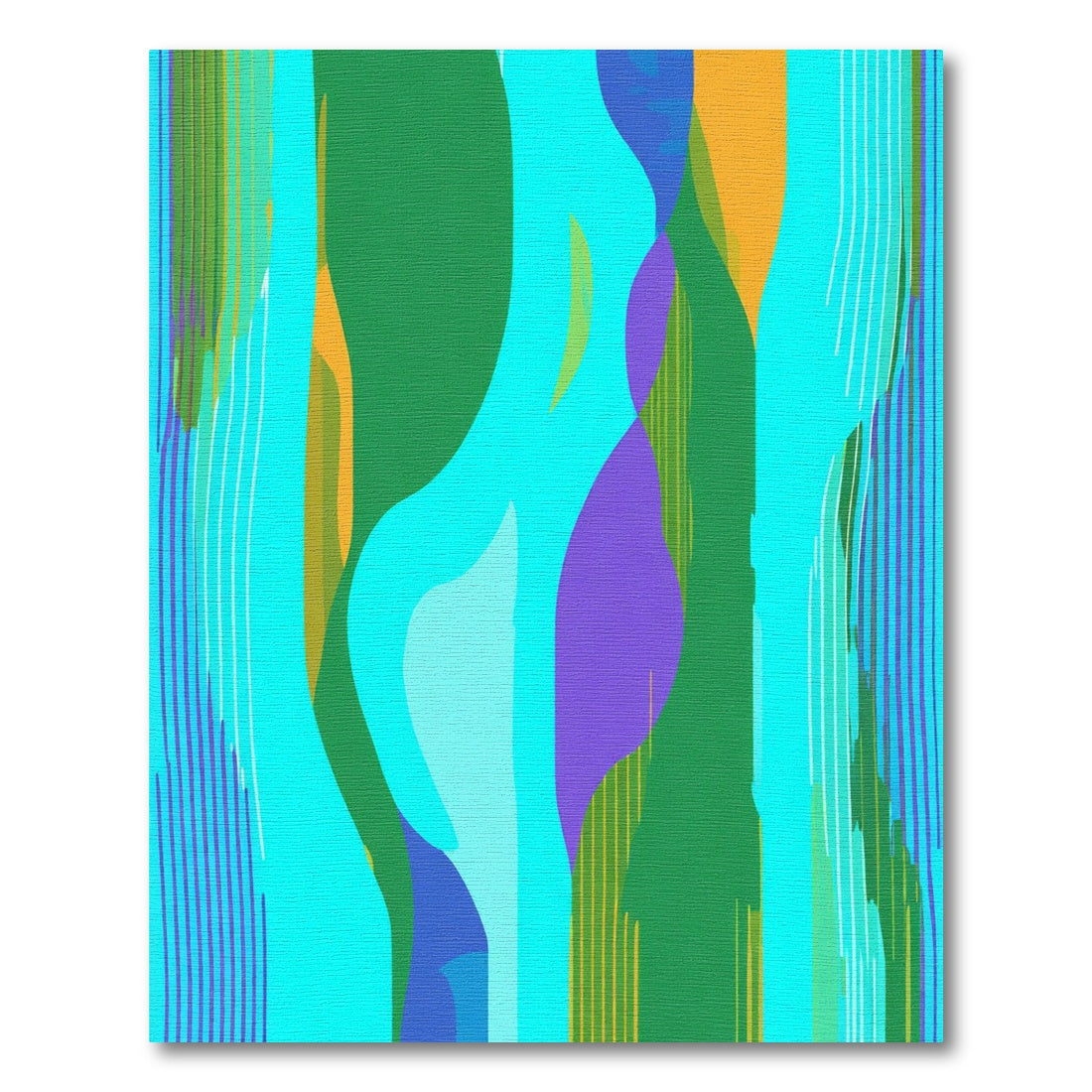 Vibrant Abstract Vertical Splashes Rug