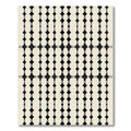Black Gray Interlocking Geometric Grid Rug