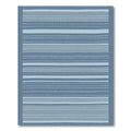 Muted Blue Horizontal Stripe Accent Rug