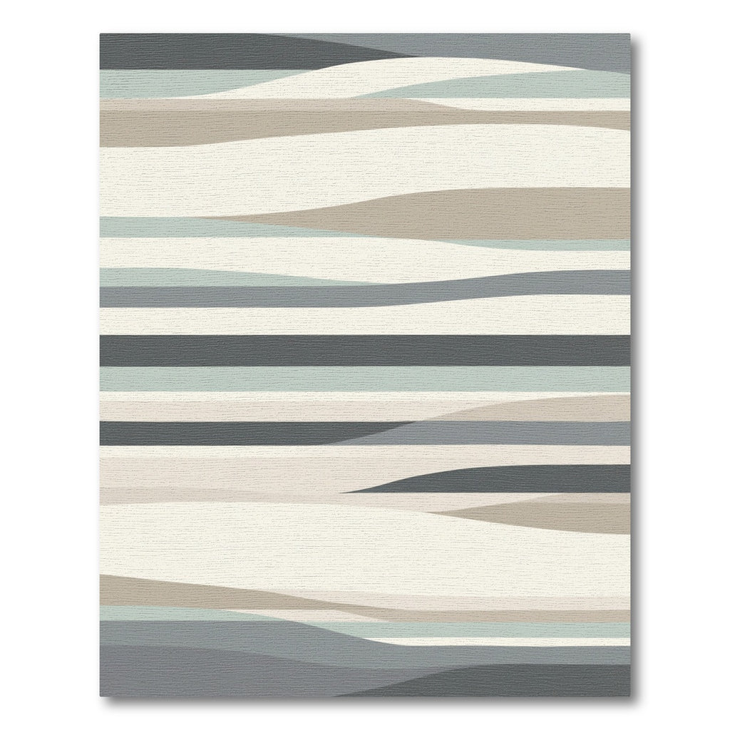 Neutral Tonal Landscape Stripe Rug