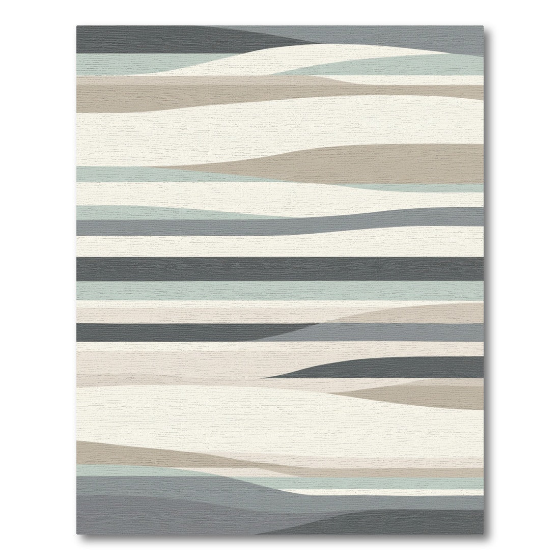 Neutral Tonal Landscape Stripe Rug