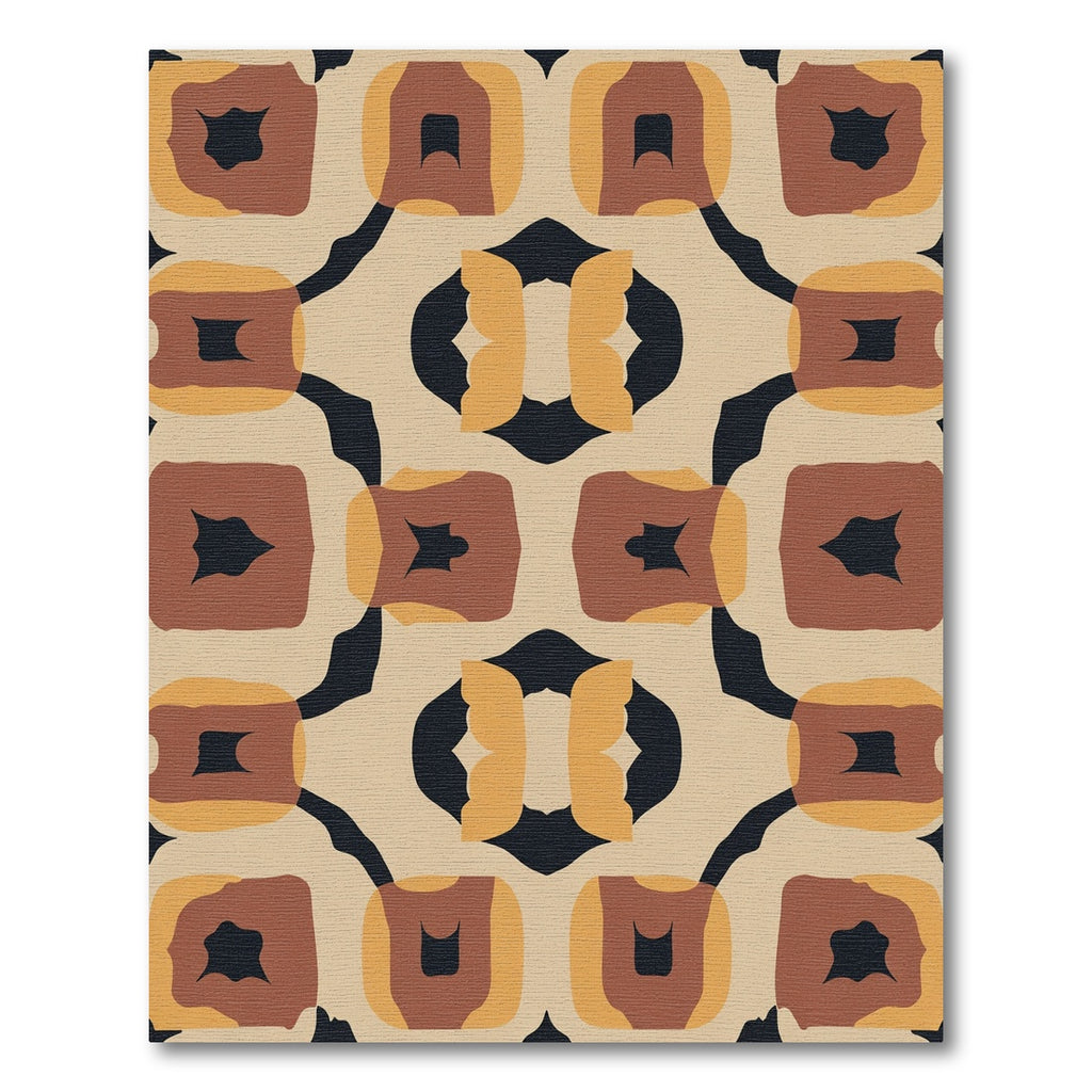 Earthy Geometric Abstract Shapes Rug