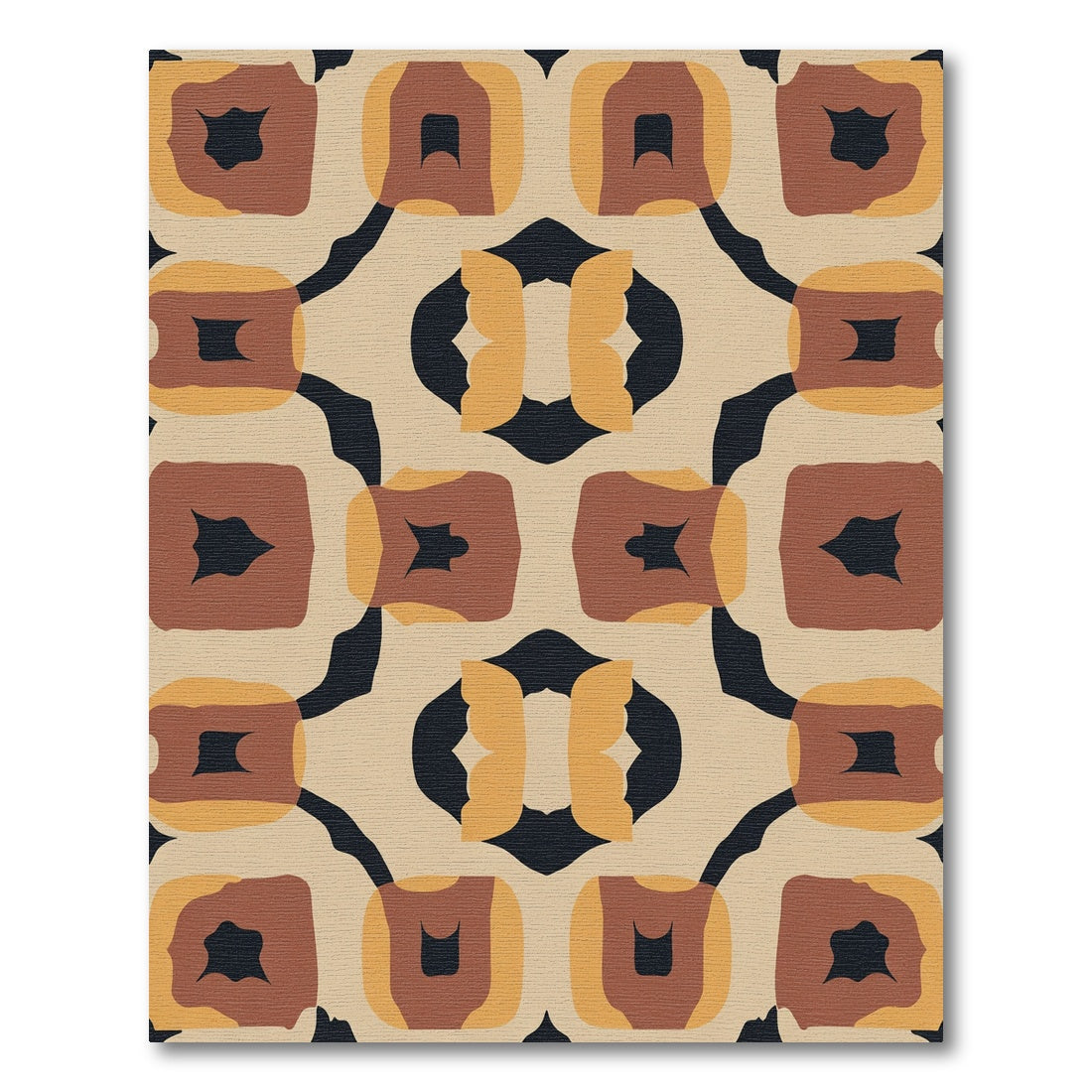 Earthy Geometric Abstract Shapes Rug