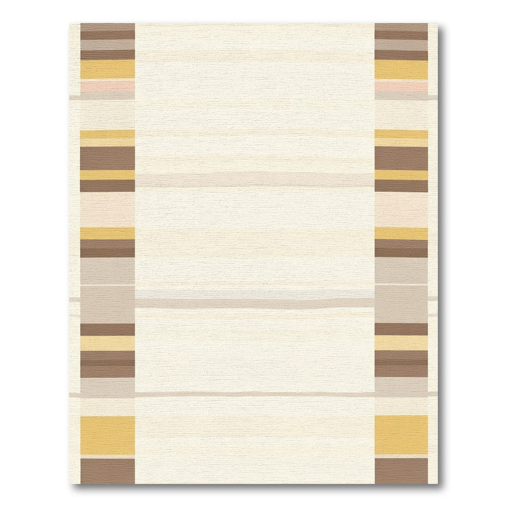 Earthy Tones Striped Border Rug