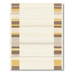 Earthy Tones Striped Border Rug