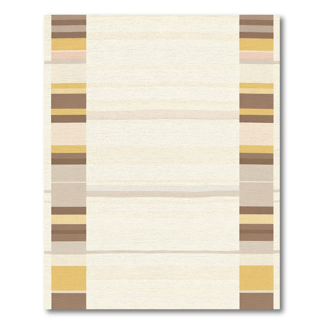 Earthy Tones Striped Border Rug