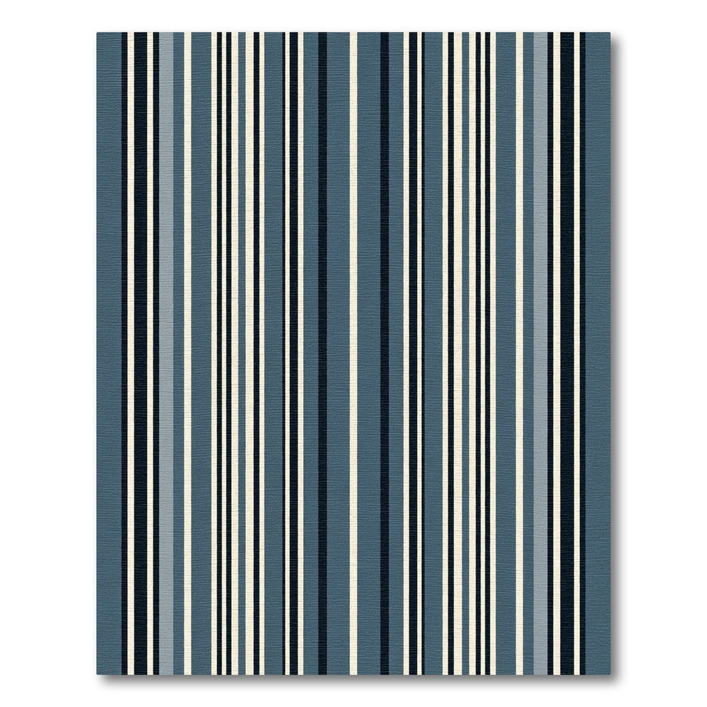 Navy Blue Multi Stripe Rug