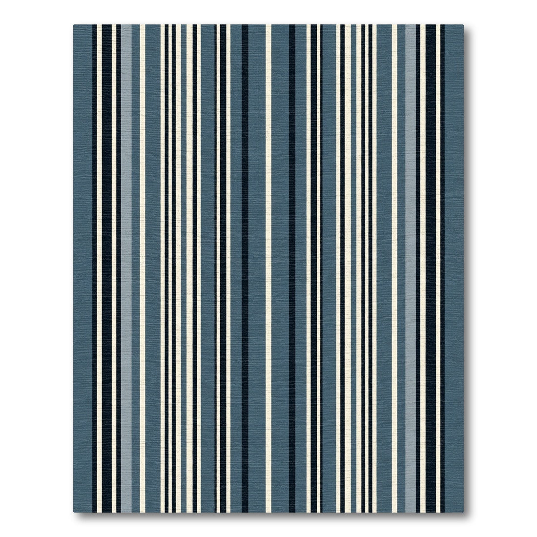 Navy Blue Multi Stripe Rug